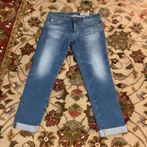 AG Adriano Goldschmied The Stilt Roll-Up Jeans Blue with Fading Size 28